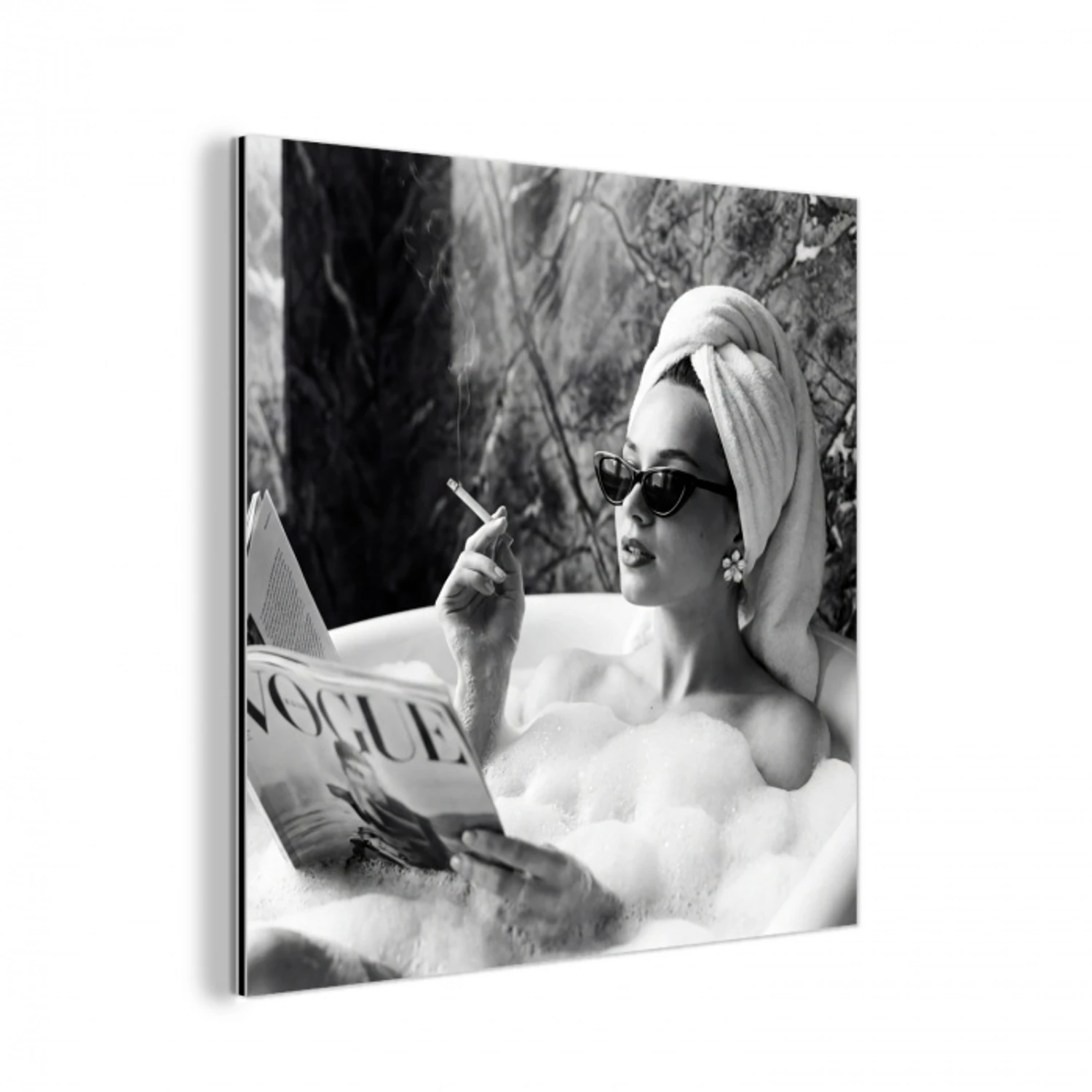 Relaxt - Bad - Zwart - Wit aluminium wit klein -3d