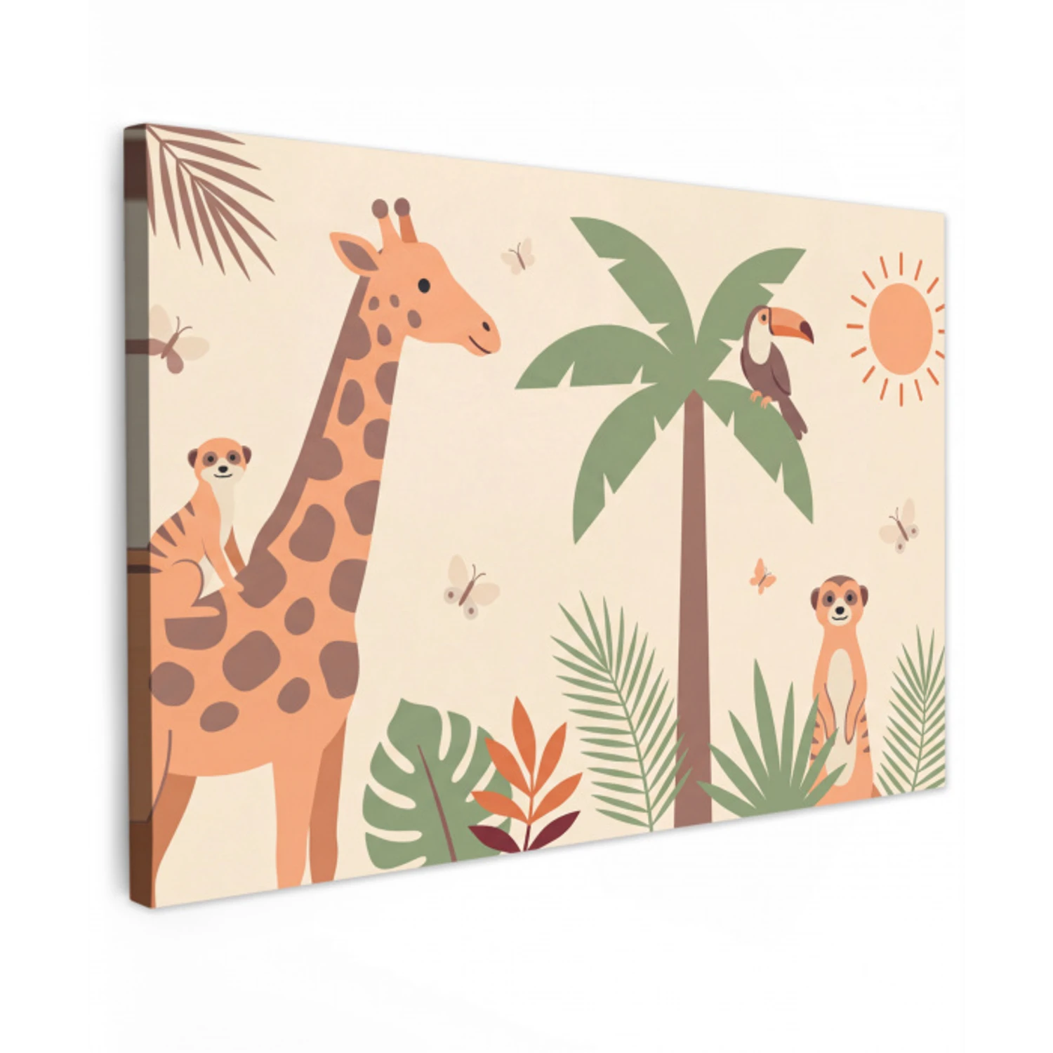 Dieren - Tropisch - Safari - Kleurrijk canvas 2cm klein -z3d