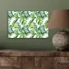 Monstera - Palmblad - Jungle - Tropisch aluminium wit klein -sfeer2
