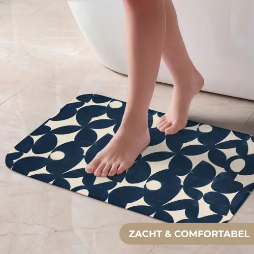 Modern - Geometrisch - Blauw Badmat klein 997 -USP_ZachtNL