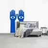 Handen - Twee - Ogen - Blauw fotobehang vinyl groot -slaapkamer