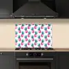 Ananas - Roze - Wit keuken achterwand spatscherm klein 900 -sfeer1