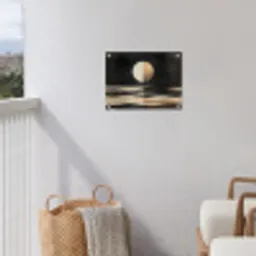 Maan - Cirkel - Goud tuinposter los doek klein -sfeer8