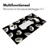 Oesters - Vissen - Blauw - Goud Muismat XXL klein -sfeer4