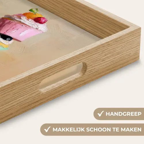Cupcakes - Gestapeld - Kleurrijk - Fruit Dienblad Rechthoek middel -USP_HandgreepNL