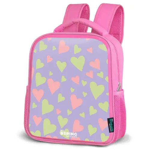 Lovely lila Kinderrugzak - Roze middel -schuin