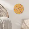 Geel - Rolschaatsen - Patroon Wandcirkel kunststof plaat 5mm dik klein 188 -sfeer5