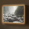 Stenen - Stapel - Natuur Light Box met batterij (Wandlamp) middel -z3d_website