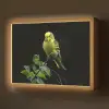 Parkiet - Tak - Bladeren - Geel Light Box met batterij (Wandlamp) middel -z3d_website