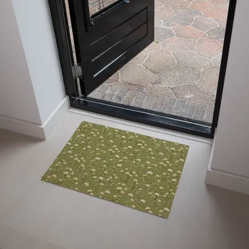 Landelijk - Bloemen -  Groen Deurmat klein 898 -sfeer5