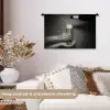 Champagnefles - Glas - Minimalistisch - Spetters Wandkleed katoen klein -sfeer1