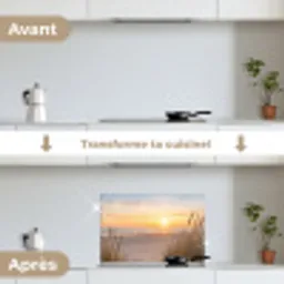 Zonsondergang - Duinen - Zee keuken achterwand spatscherm klein -voor_na_FR