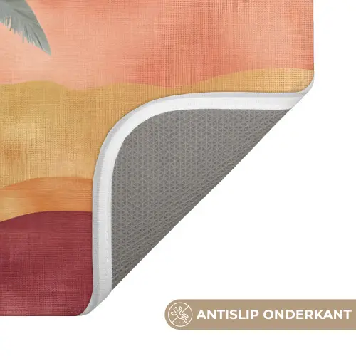 Heuvels - Palmbomen - Abstract Badmat klein -USP_AntislipNL