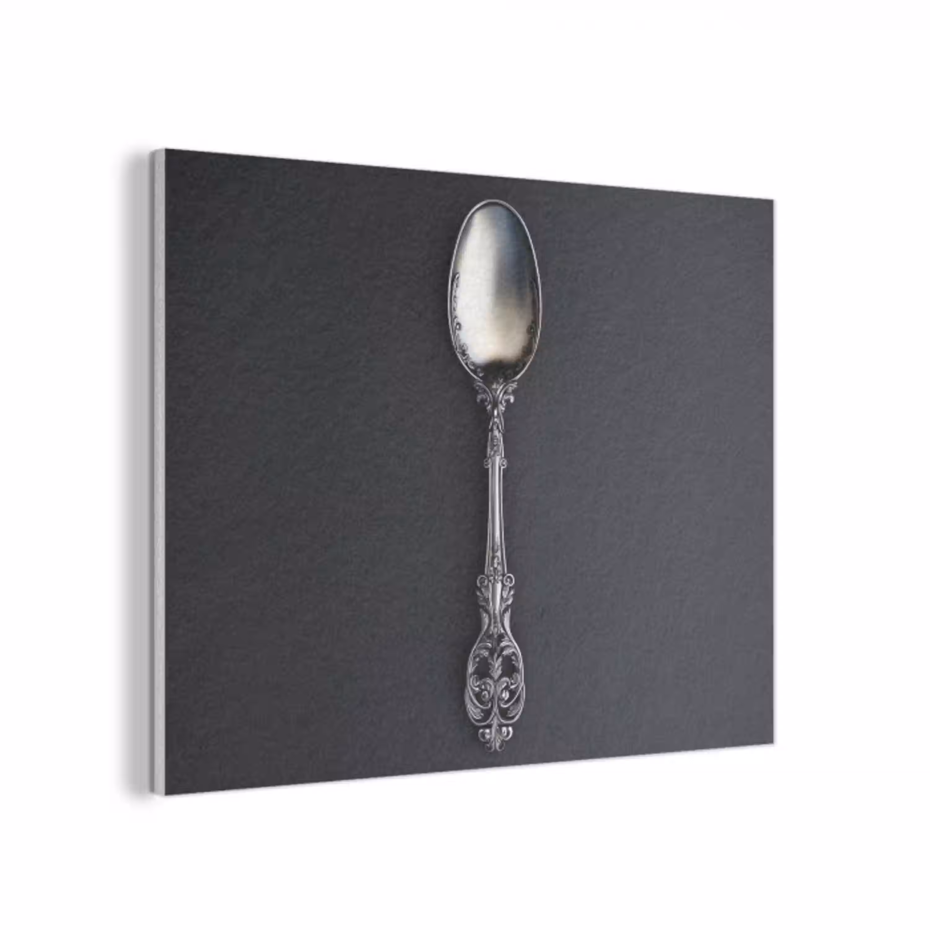 Lepel - Zilver - Metaal PET vilt klein -3d