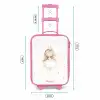 Ballerina prinses tussen beige stippen Kinderkoffer - Roze klein -productfoto_formaten