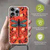 Libel - Blauw - Vleugels - Bladeren Hoesje iPhone 16 Pro Max met koord klein -sfeer2_NL