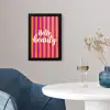 Modern - Hello - Oranje fotolijst zwart zonder passe partout klein -sfeer4