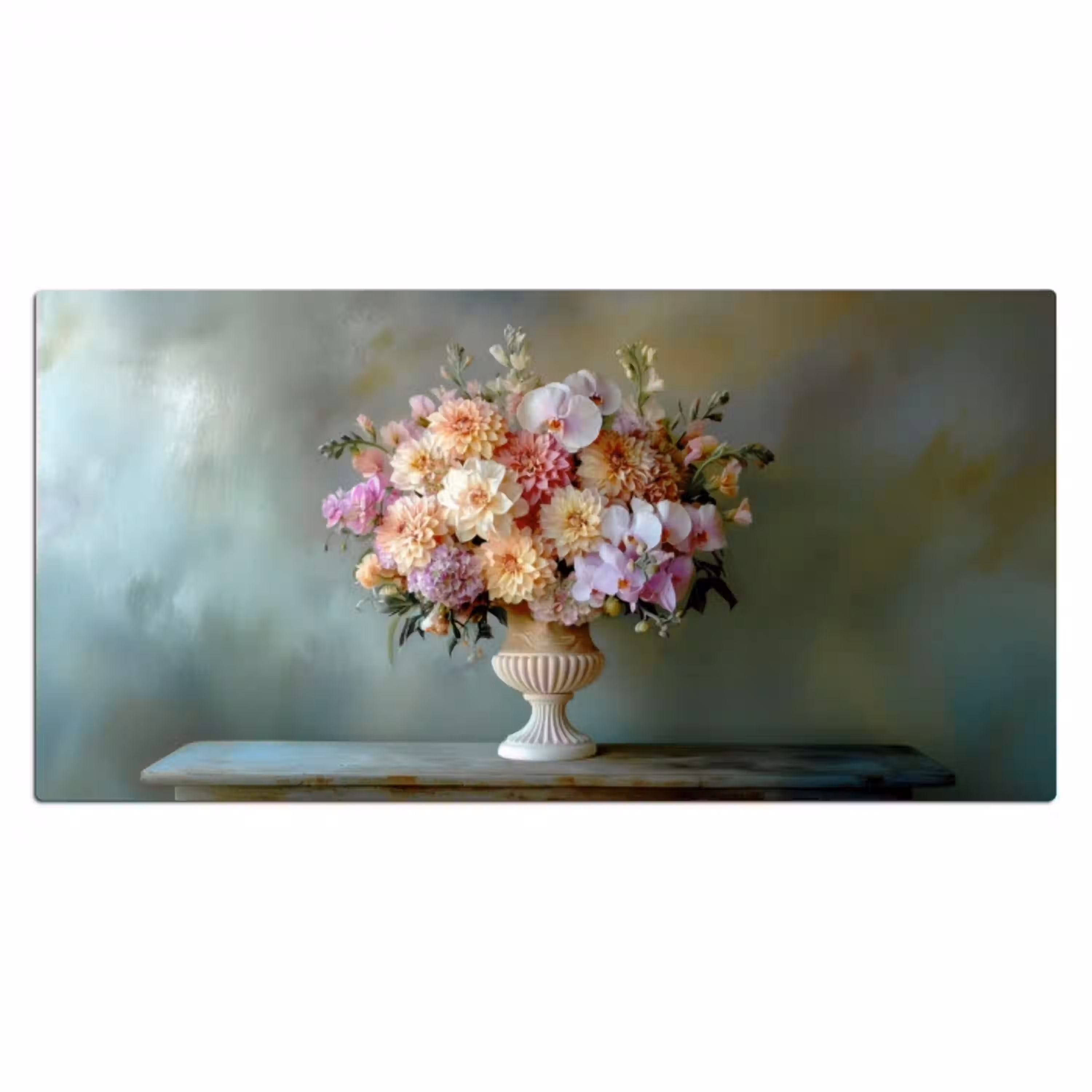 Orchidee - Boeket - Vaas - Bloemen Muismat XXL klein -3d_leeg