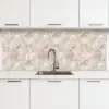 Marmer - Patroon - Klassiek keuken achterwand 2 middel 871 -3d