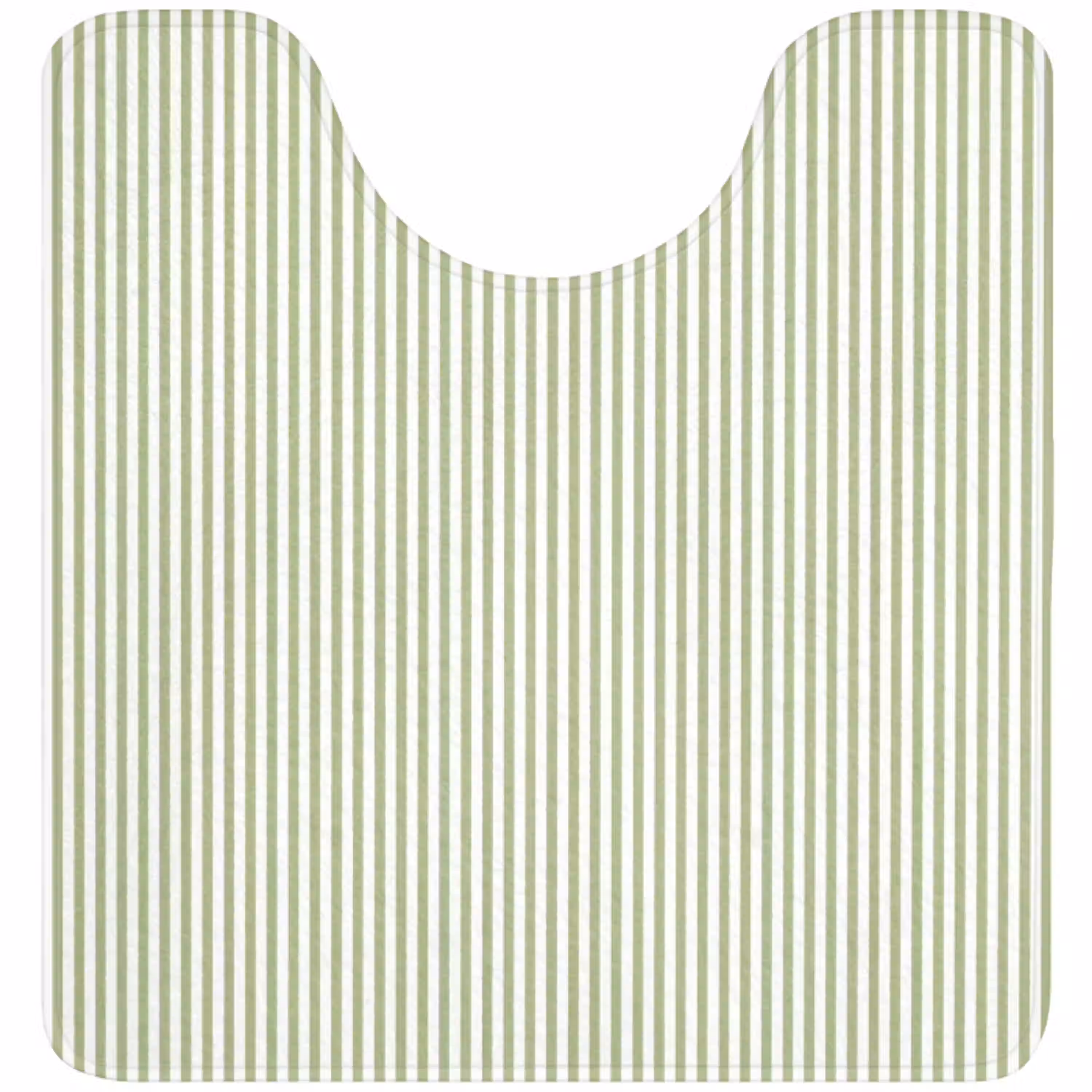 Saliegroen - Strepen - Minimalistisch - Patroon WCmat U-uitsnede middel 1014 -3d