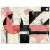 Roze - Abstract - Aesthetic - Modern - Vormen tuinposter los doek klein -3d