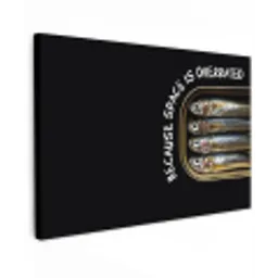 Sardines - Tekst - Vis - Blik Tuinposter op houten frame 2 cm dik klein -3d