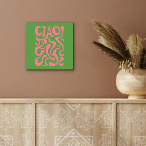 Abstract - Roze - Ciao - Vormen aluminium wit klein -sfeer4