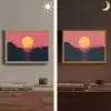 Zon - Geel - Bergen - Water Light Box met batterij (Wandlamp) middel -sfeer3