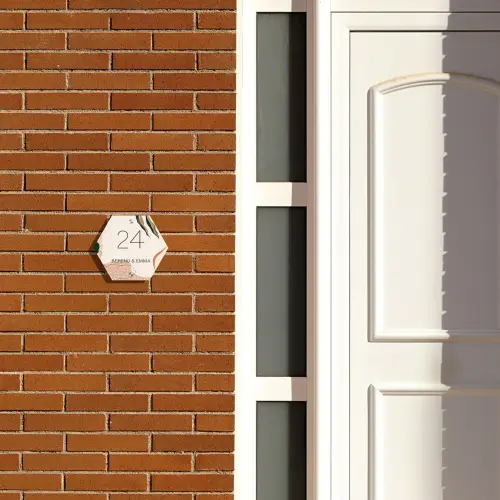 Abstract - Stippen - Klassiek Naambord Hexagon klein -sfeer3-hexagon-XS