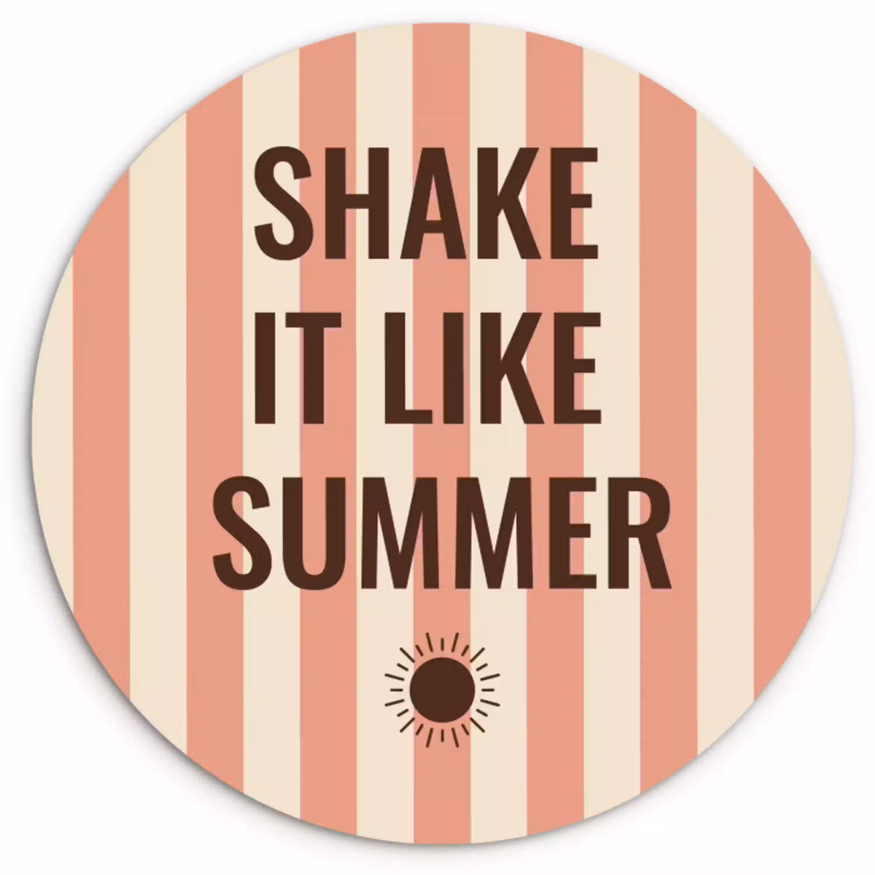 Zomer - Quote - Strepen Wandcirkel plexiglas klein -3d