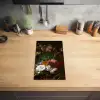 Vaas met bloemen - Schilderij van Rachel Ruysch Inductie beschermer vinyl 3mm middel -sfeer5