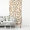 Minimalistisch - Patroon - Terracotta fotobehang vinyl groot 64 -woonkamer