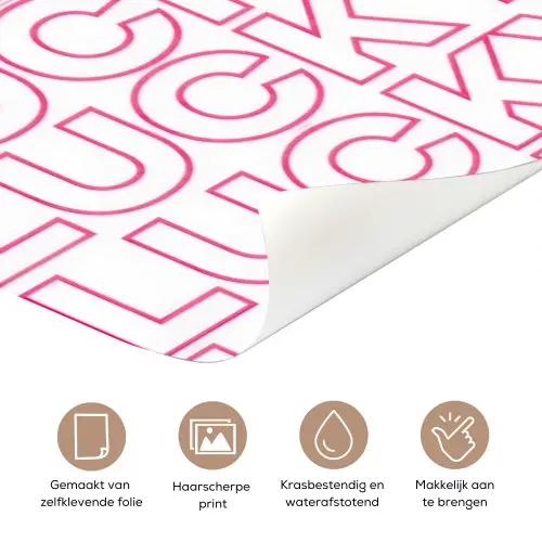 Lucky - Roze - Patroon deurposter klein -closeup_NL