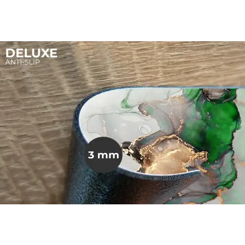 Marmer - Goud - Groen - Luxe Placemat vinyl groot -closeup