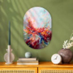 Bloemen - Abstract - Kunst - Modern Wandcirkel Ovaal Forex klein -sfeer2
