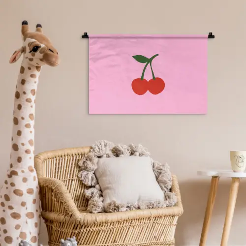 Kersen - Roze - Illustratie Wandkleed katoen klein -wsfeer5_kind
