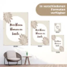 Bloemen - Quote - Zomer - Beige tuinposter los doek klein -Xsfeer9_DE