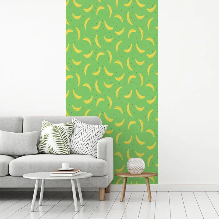 Groen - Geel - Bananen fotobehang vinyl groot 64 -woonkamer