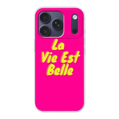 Quote - Retro - Roze Telefoonhoesje iPhone 17 Pro klein -3d