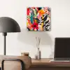 Bloemen - Bladeren - Abstract - Kleurrijk aluminium wit klein -sfeer5