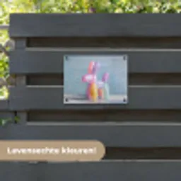 Dier - Ballon - Pasteltinten - Glanzend tuinposter los doek klein -sfeer3