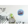 Glitters - Hamburger - Blauw Wandcirkel aluminium klein -kinderkamer