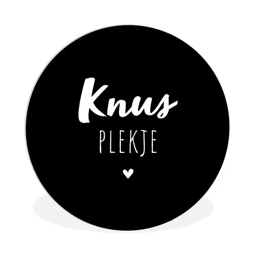 Thuis - Quotes - Knus plekje - Tekst Wandcirkel kunststof plaat 5mm dik klein -3d