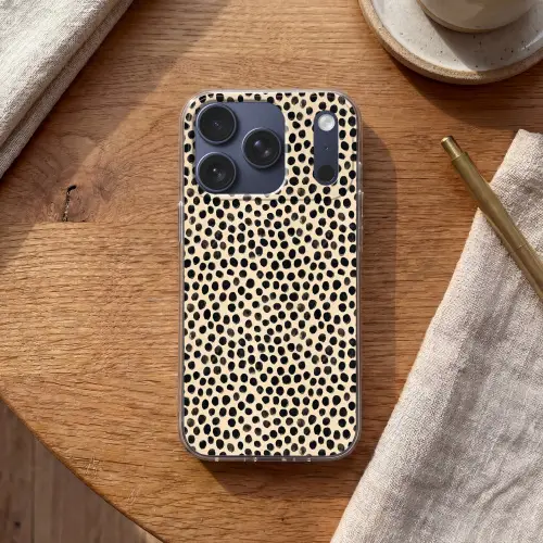 Stippen - Patroon - Zwart Telefoonhoesje iPhone 17 Pro klein 878 -sfeer1