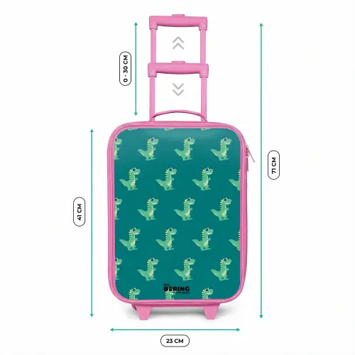 Tyranosaurus specs Kinderkoffer - Roze klein -productfoto_formaten