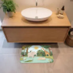 Jungle - Oase - Dieren - Kleurrijk Badmat klein -sfeer1