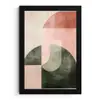 Cirkel - Abstract - Roze fotolijst zwart zonder passe partout klein -3d