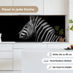 Zebra - Dier - Zwart keuken achterwand 2 middel -sfeer4_DE