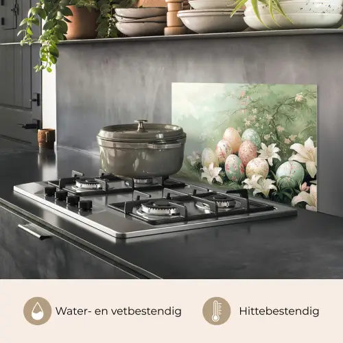 Paaseieren - Pasteltinten - Bloemen keuken achterwand spatscherm klein -usp_NL
