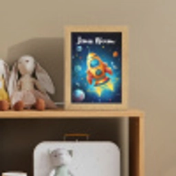Raket - Ruimte - Planeten - Kinderen - Jongen Light Box met kabel (Kinderlampje) klein -sfeer2_kind